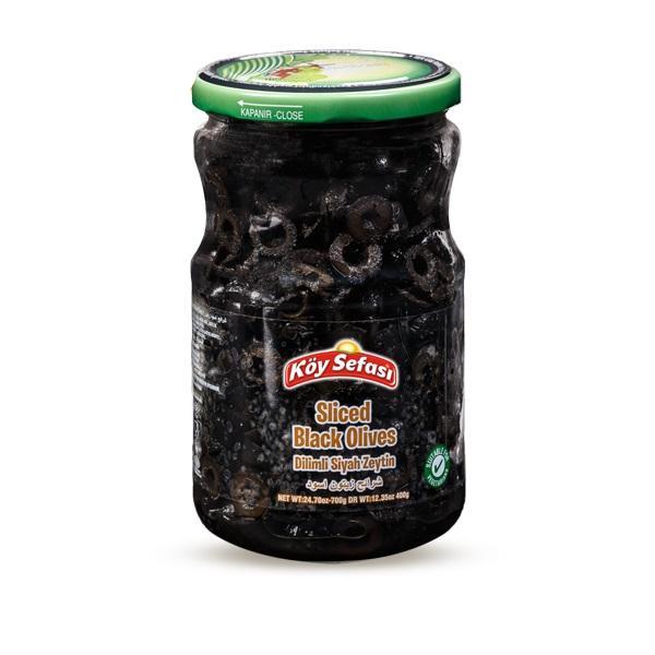 Köy Sefası Dilimli Siyah Zeytin Cam Kavanoz 350gr