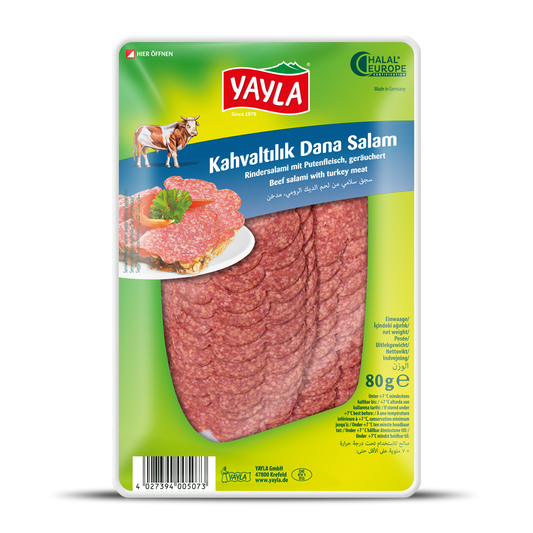 Yayla Kahvaltılık Dana Salam 80g