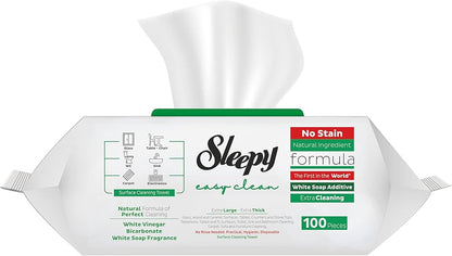 Sleepy Yüzey Temizlik Havlusu - Beyaz Sabun Katkılı (100 Yaprak)