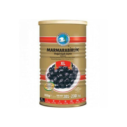 Marmara Birlik Natural Black Olives Mega Canned 800g