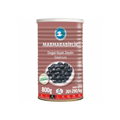 Marmara Birlik Natural Black Olives Medium Canned 800g